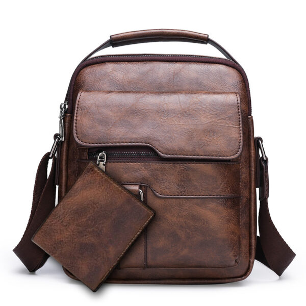 Retro Large Capacity Shoulder Bag Men Handbag Travel Backpack - Image 2