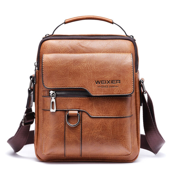 Retro Large Capacity Shoulder Bag Men Handbag Travel Backpack - Image 6
