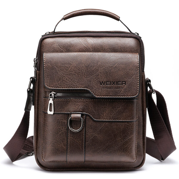 Retro Large Capacity Shoulder Bag Men Handbag Travel Backpack - Image 7