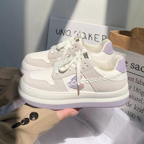 Versatile Thick Sole Little White Shoes Girl - Image 2