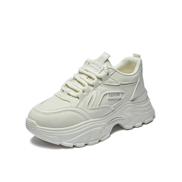 Breathable Student Sports Height Increasing Leather Low-top Shoes - Image 2