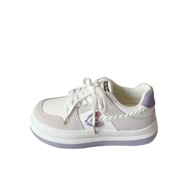 Versatile Thick Sole Little White Shoes Girl - Image 3