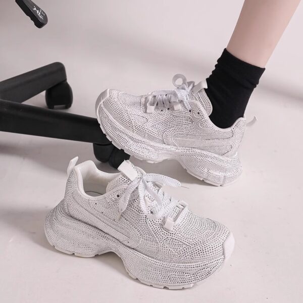 "Women's Rhinestone Platform Dad Shoes – Breathable & Stylish" - Image 6