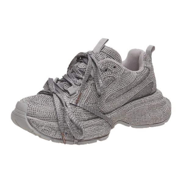 "Women's Rhinestone Platform Dad Shoes – Breathable & Stylish" - Image 9