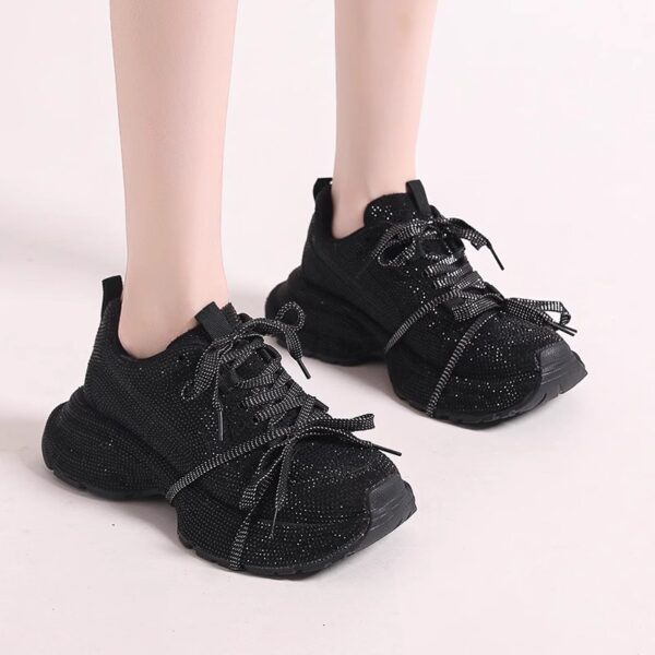 "Women's Rhinestone Platform Dad Shoes – Breathable & Stylish" - Image 8