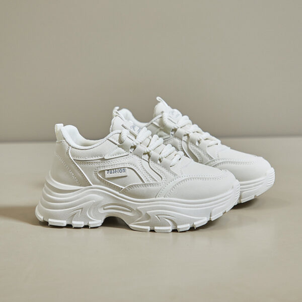 Breathable Student Sports Height Increasing Leather Low-top Shoes - Image 7