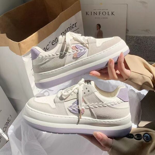 Versatile Thick Sole Little White Shoes Girl - Image 5